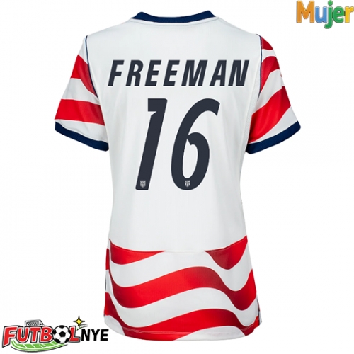 Camiseta Estados Unidos Alex Freeman #16 Primera Equipación para mujer Mundial 2026 manga corta
